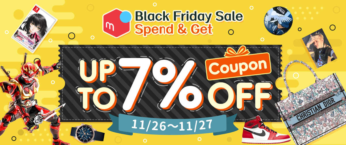 Black Friday Sale Spend & Get Mercari Up to 7% OFF Coupon
