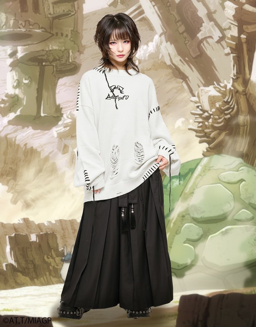 AdaNous x Vueko hand-stitched knit white - Made in Abyss collaboration