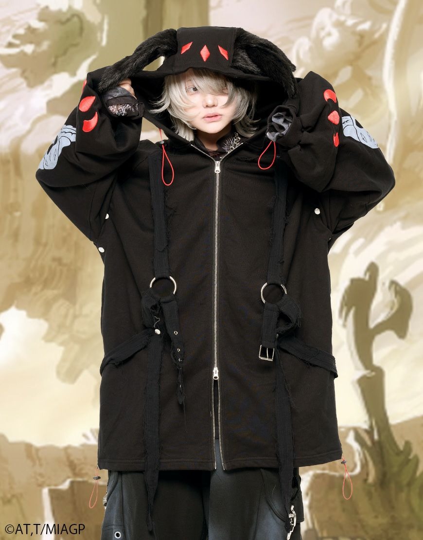 Gamchu x Faputa zip-up hoodie white - Made in Abyss Acro Tokyo