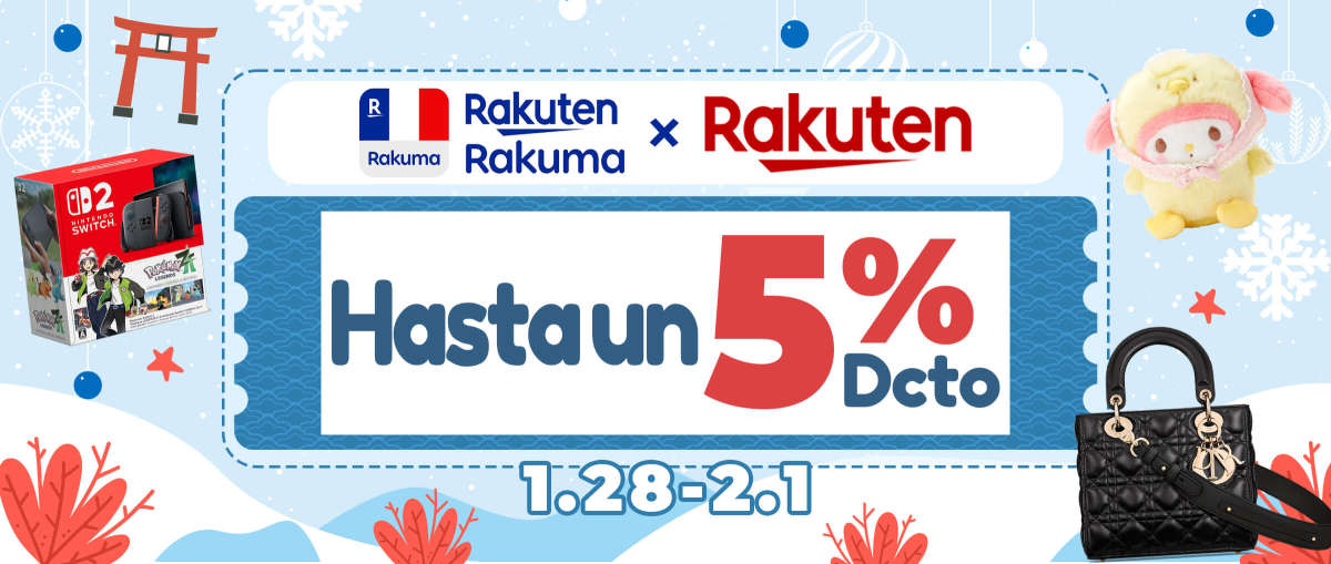 Rakuma + Rakuten Hasta un 5% Dcto