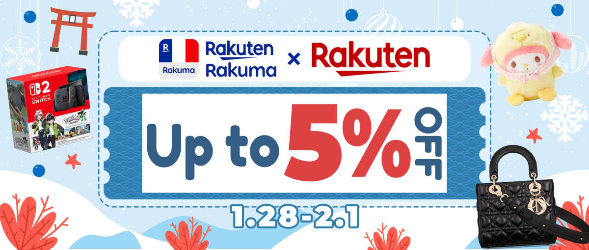 Rakuma + Rakuten Up to 5% OFF