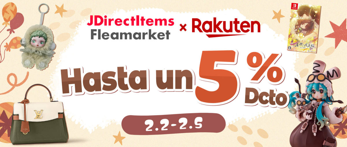 JDirectItems Fleamarket + Rakuten Hasta un 5% Dcto
