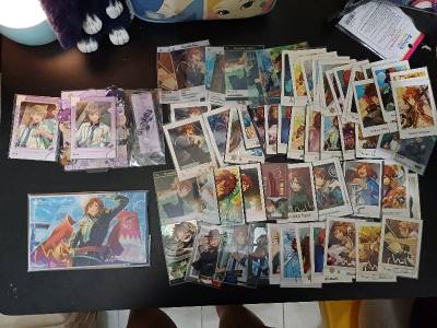 Guys i think he likes cards and madara mikejima from hit mobile gacha game ensemble stars . . . anyways thank you doorzo for the smoo...
