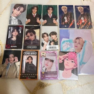 1st of 3 packages consolidated with my friendsstuff!

boy next door, stray kids, plave photocards &amp;amp; postcards~ some are japan...