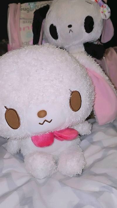 i love my shirousa sugarbunnie plush sm! i washed him and got every stain out!!! hes so cute and soft :D