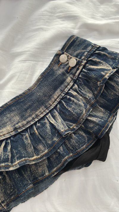 denium mini skirt