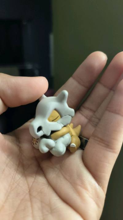 Cubone toy and Pokemon Crystal